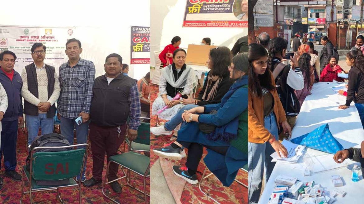 Dhirpur Health Checkup: धीरपुर में लोगों ने कराया हेल्थ चेकअप, विशेषज्ञों से लिया परामर्श